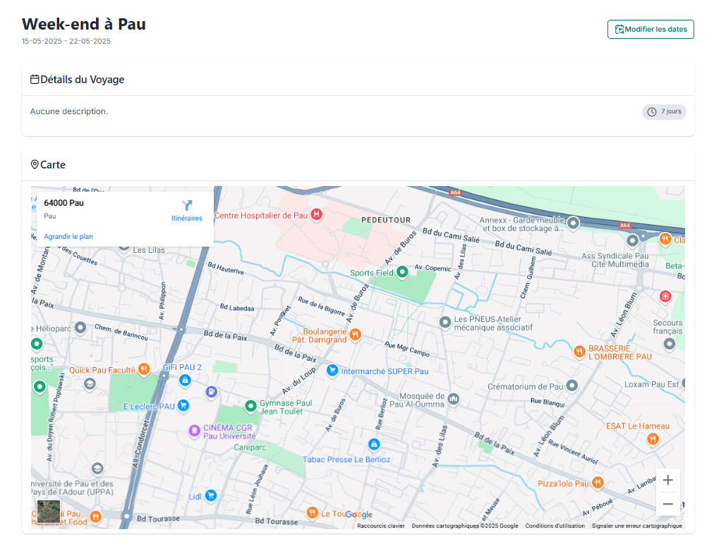 Carte interactive